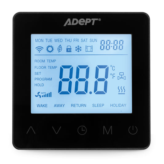 Nuwarm Programmable Thermostat - Black