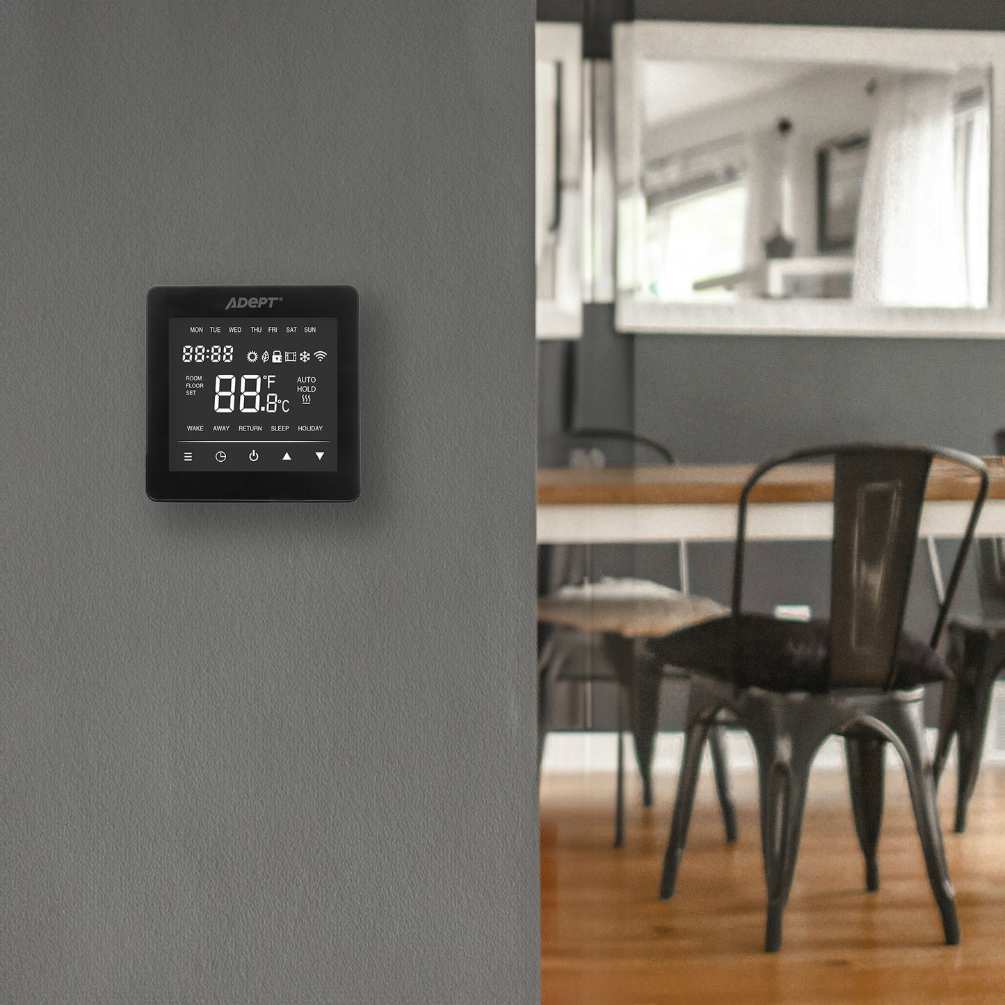 Smart WiFi Thermostat - Black