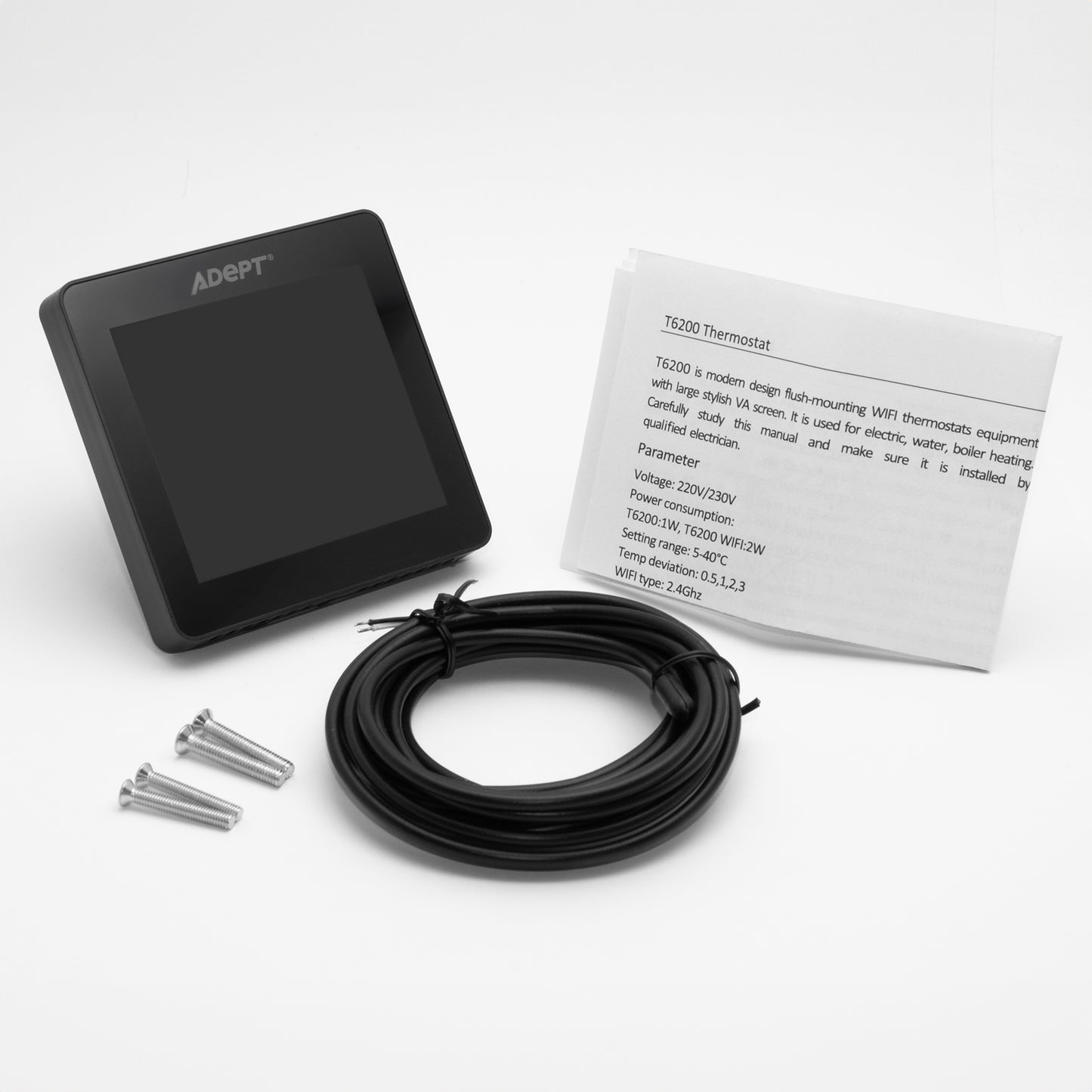 Smart WiFi Thermostat - Black