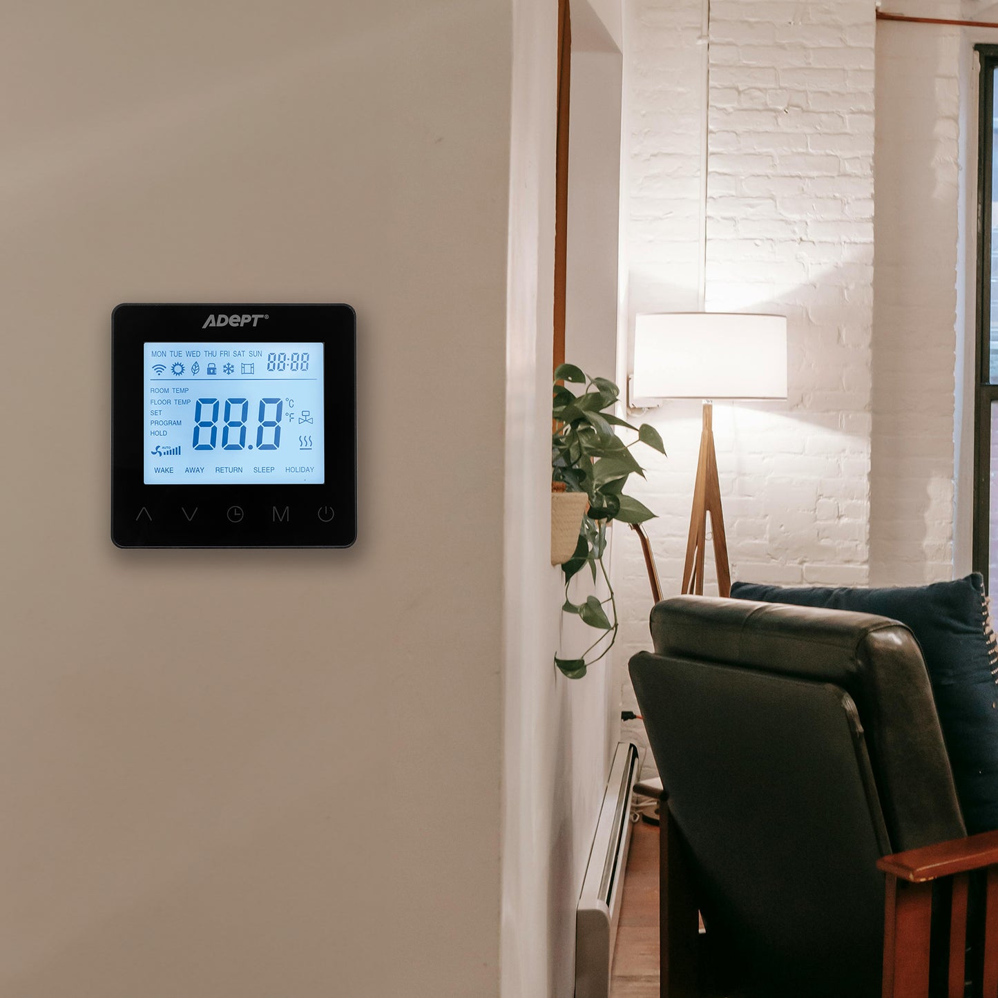 Programmable Thermostat - Black
