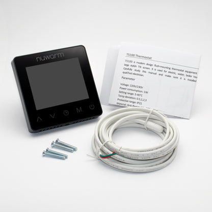Nuwarm Programmable Thermostat - Black