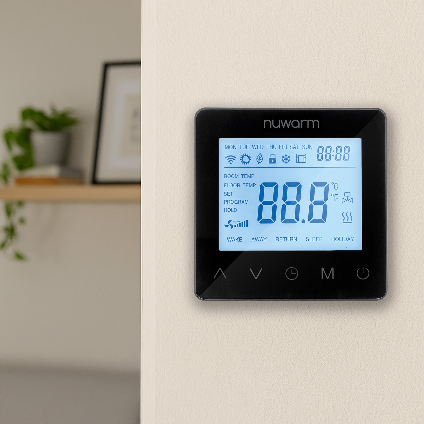 Nuwarm Programmable Thermostat - Black