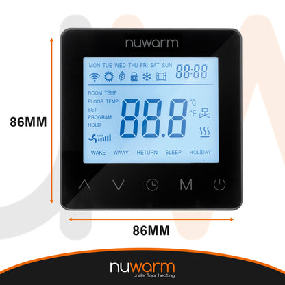 Nuwarm Programmable Thermostat - Black