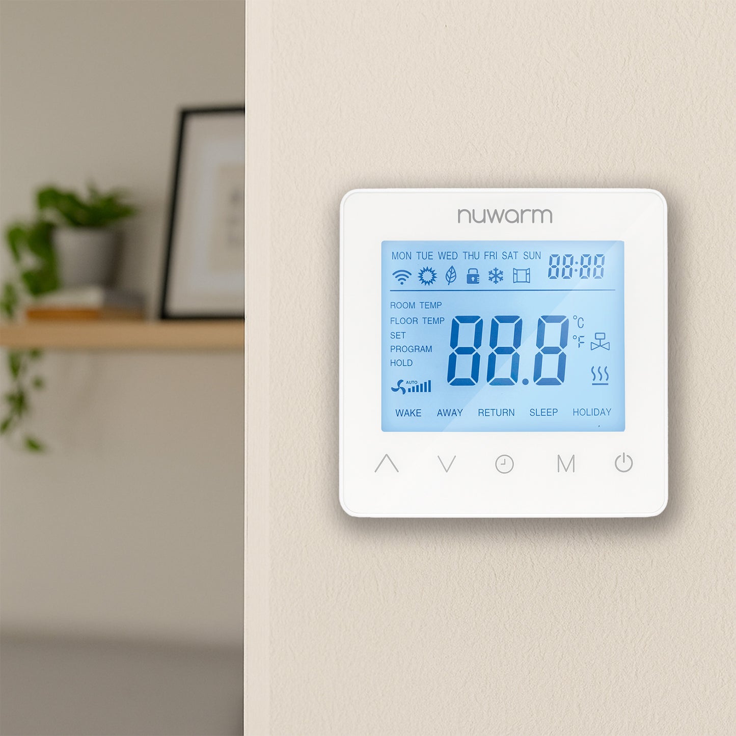 Nuwarm Programmable Thermostat - White