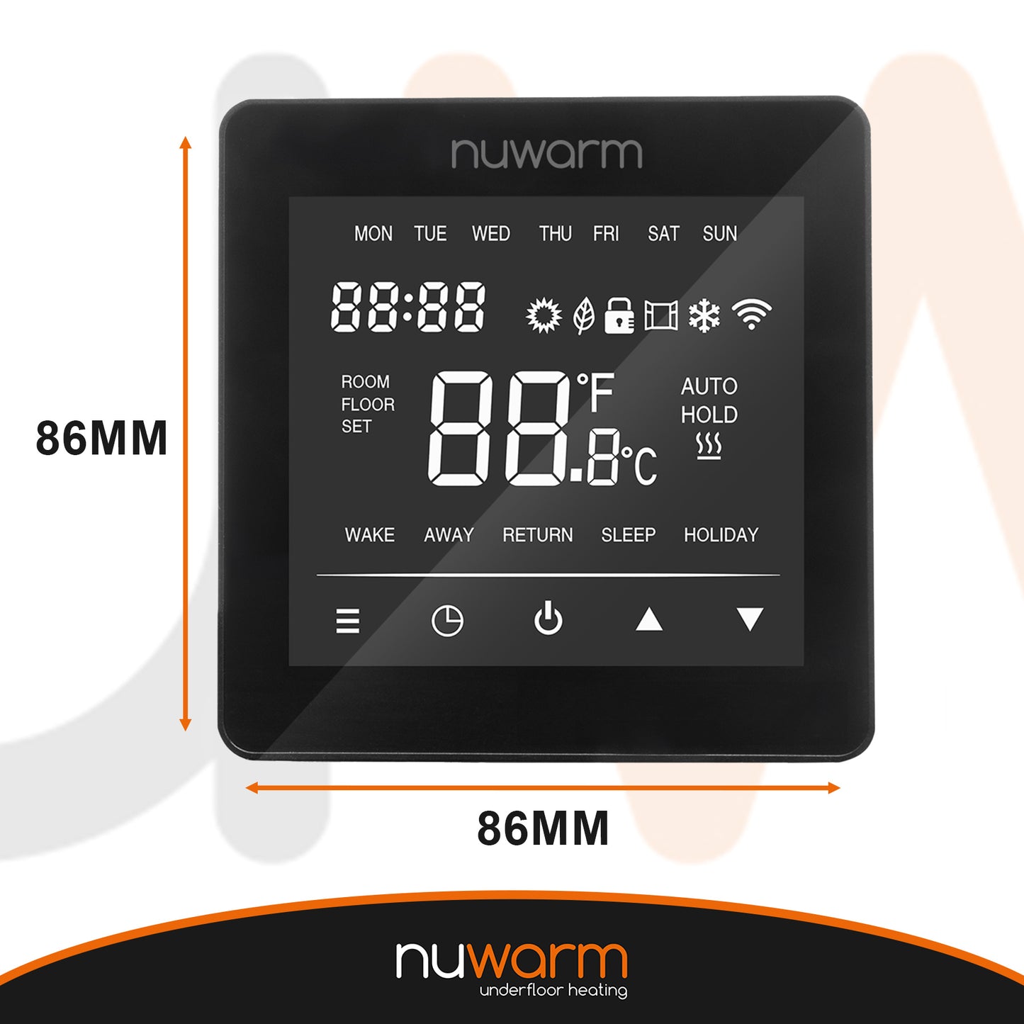 Nuwarm Smart WiFi Thermostat - Black