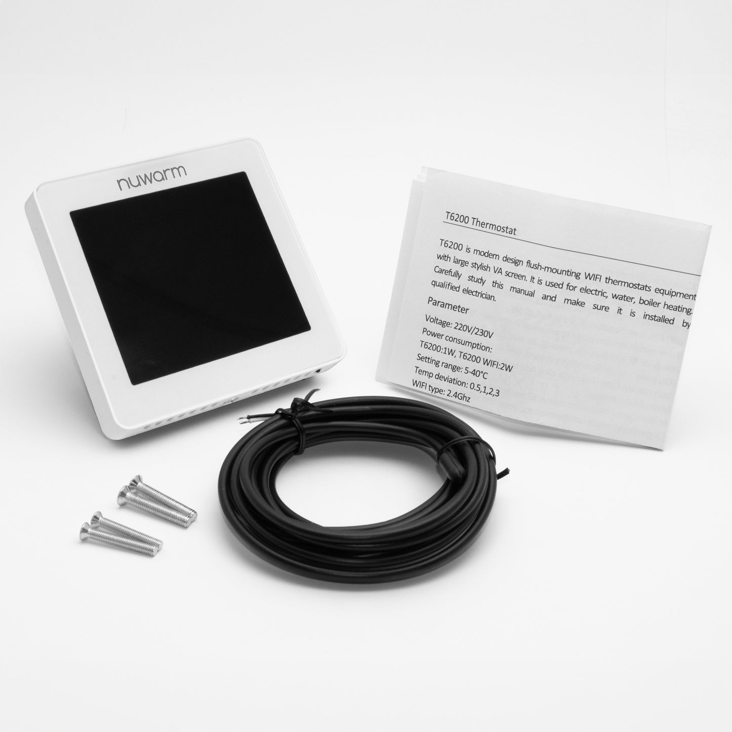 Nuwarm Smart WiFi Thermostat - White